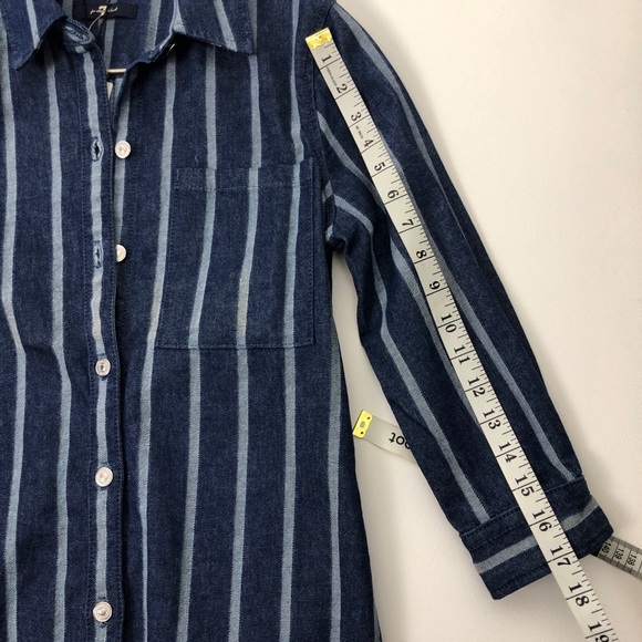 NWT 7 for all mankind strip denim dress - Picture 6 of 8